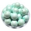 132 - Boules acryliques Satin vert d'eau clair 20MM