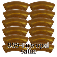 339 - Tubes incurvés Fire Opal satin 12MM