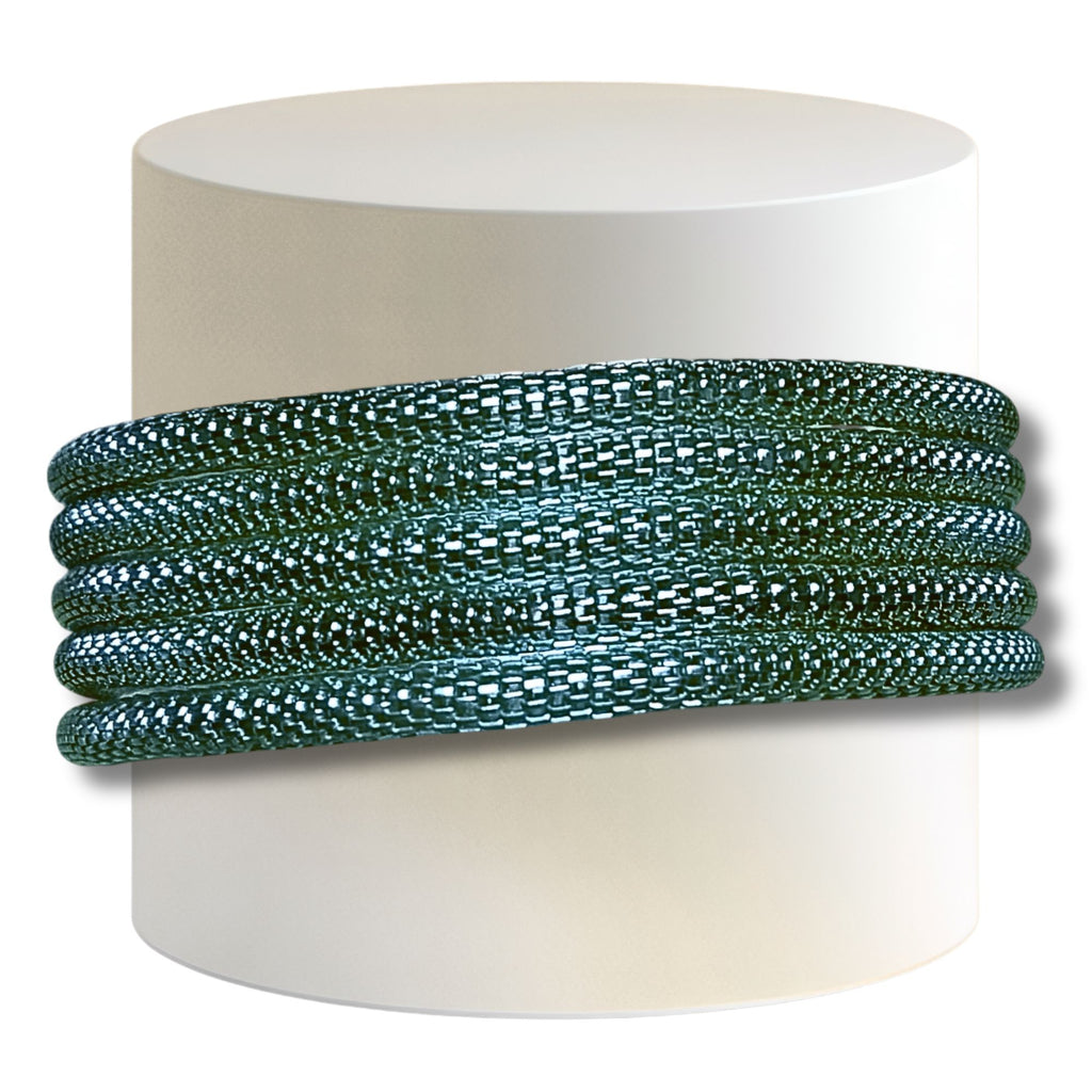 17- Bracelet élastique cotte de mailles - Zircon Brillant