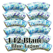 142 - Graffiti  Blanc et blue lagon 8MM/12MM