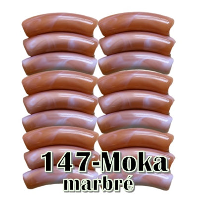 147 - Moka clair marbré 8MM