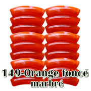 149 - Orange foncé marbré 8MM