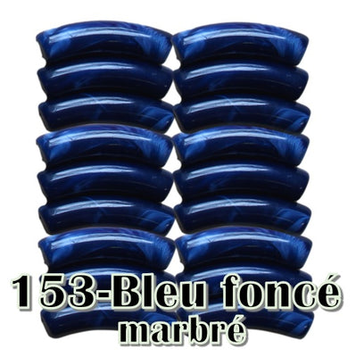 153 - Bleu foncé marbré 8MM