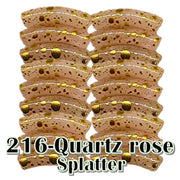 216 - Graffiti Quartz rose splatter 8MM
