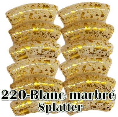 220 - Graffiti Blanc marbré splatter 8MM/12MM