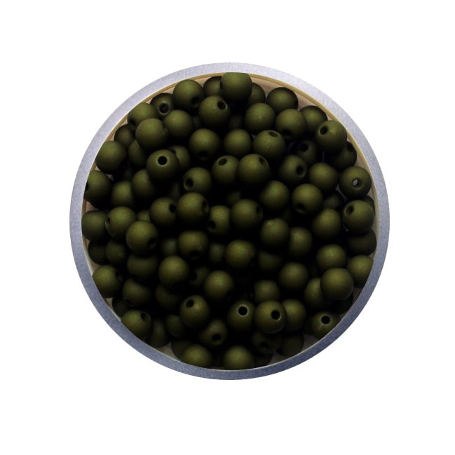 36- Vert sapin MAT/ Perles rondes