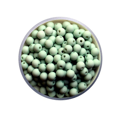 38- Vert turquoise pâle MAT/ Perles rondes