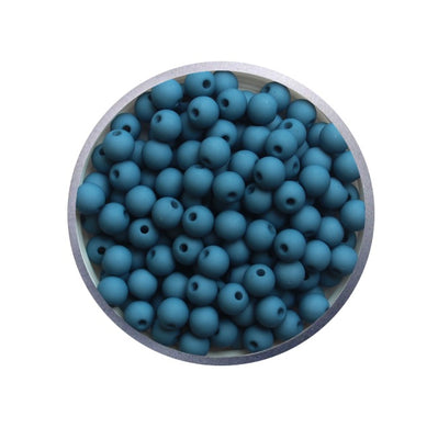 43- Bleu vert platine MAT/ Perles rondes