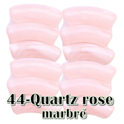 44-Quartz rose marbré 8MM/12MM