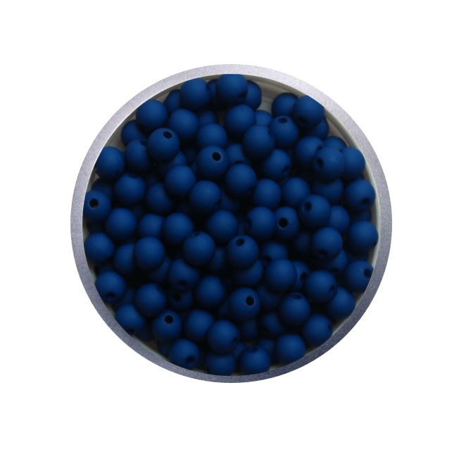 46- Bleu royal MAT/ Perles rondes