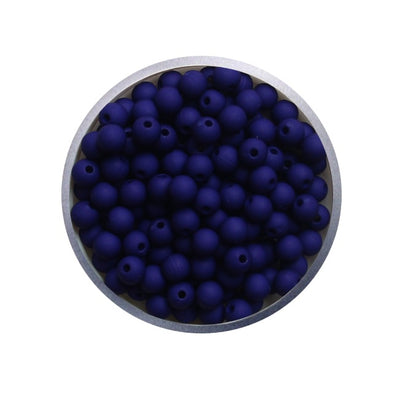 48- Bleu violet MAT/ Perles rondes
