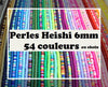 Fils de perles Heishi, 380 à 400 rondelles polymère de 6mm, environ 40cm