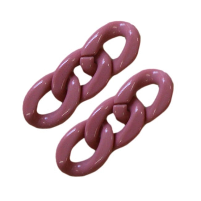 55- Rose taupe glossy / Maillons de chaines - 23MM
