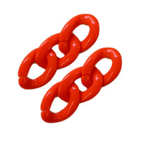 57- Orange fluo glossy / Maillons de chaines - 23MM