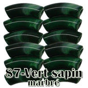 87 -Tubes incurvés Vert sapin marbré 8MM/12MM