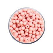 9- Rose brumeux MAT/ Perles rondes