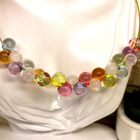 2- Orange/ Bubble beads - 13MM