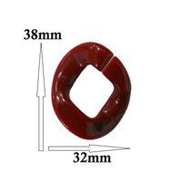 103- Miel clair marbré / Maillons de chaines - 38MM x 10pcs