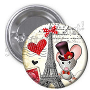 Badge souris Paris Tour Eiffel