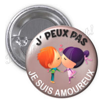 Badge Saint Valentin - J'peux pas