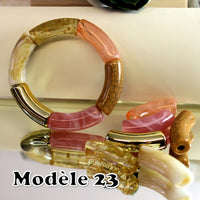 PACKS bracelets, Ton mordoré et or