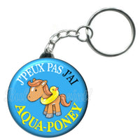 Porte-clés J'peux pas j'ai... Aqua poney