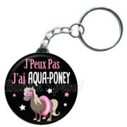 Porte-clés J'peux pas j'ai... Aqua poney