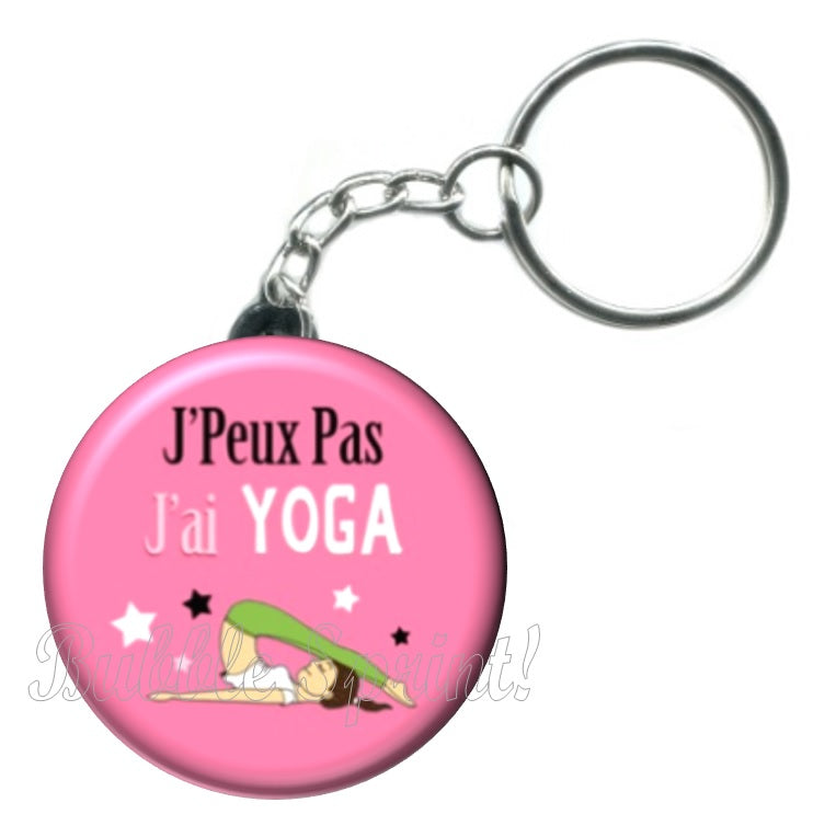 Porte-clés J'peux pas j'ai yoga