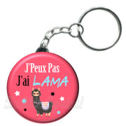 Porte-clés J'peux pas j'ai lama
