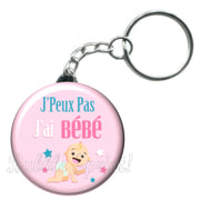 Porte-clés J'peux pas j'ai bébé, naissance