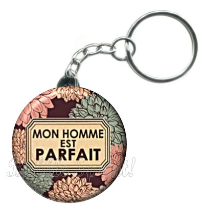 Porte-clés mon homme est parfait