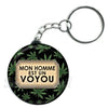 Porte-clés mon homme est un voyou