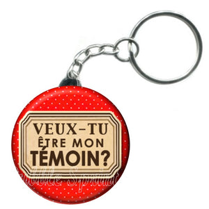 Porte-clés Témoin de mariage