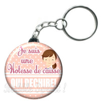 Porte-clés Caissière, hôtesse de caisse