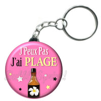 Porte-clés J'peux pas j'ai plage