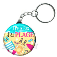 Porte-clés J'peux pas j'ai plage