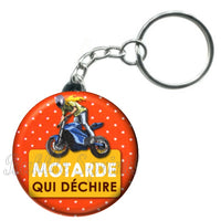 Porte-clés Motarde