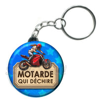 Porte-clés Motarde