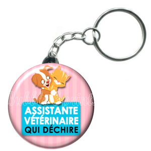 Porte-clés Assistante vétérinaire