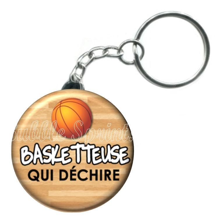 Porte-clés Basketteuse