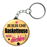 Porte-clés Basketteuse