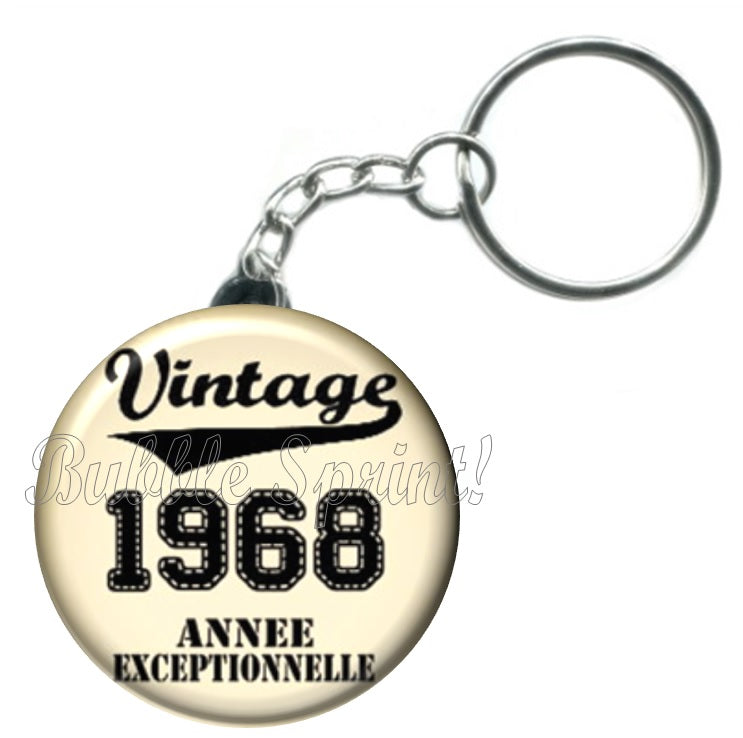 Porte-clés date vintage 1968