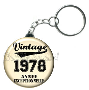 Porte-clés date vintage 1978