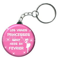 Porte-clés mois, née en Février
