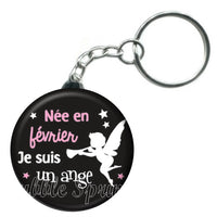 Porte-clés mois, née en Février