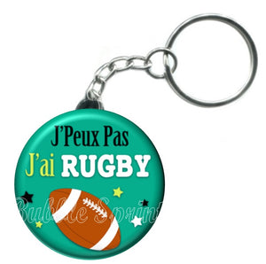 Porte-clés J'peux pas j'ai rugby