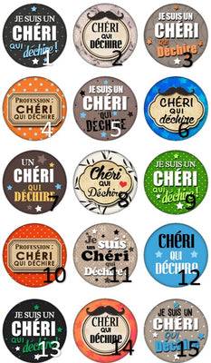 Cabochon en verre chéri qui déchire