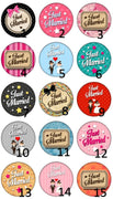Cabochon en verre mariage, just married