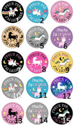 Cabochon en verre j'peux pas j'ai licorne