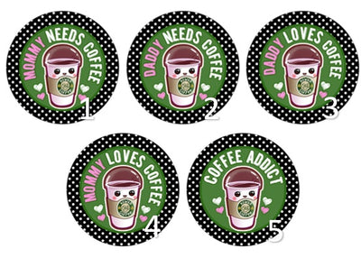 Cabochon en verre café addict